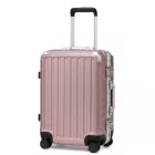 Miss Lulu London KSS2481 - Supercase tartós 20 Zoll PC Hardshell Aluminium-váz bőrönd  TSA zár - Nude