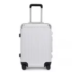 Miss Lulu London KSS2481 - Supercase tartós 20 Zoll PC Hardshell Aluminium-váz bőrönd  TSA zár - Weiß