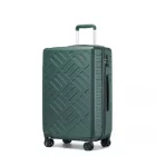 Miss Lulu London KSS2495 - Supercase 24 Zoll Schlank Geometrisches minta Harte Schale ABS+PC Check-In-bőrönd  TSA-zár  müheloses Reisen - Militärgrün
