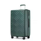 Miss Lulu London KSS2495 - Supercase 28 Zoll bőrönd  elegantem geometrischen minta  ABS+PC és TSA-zár  müheloses Reisen - Militärgrün
