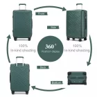 Miss Lulu London KSS2495 - Supercase 28 Zoll bőrönd  elegantem geometrischen minta  ABS+PC és TSA-zár  müheloses Reisen - Militärgrün