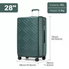 Miss Lulu London KSS2495 - Supercase 28 Zoll bőrönd  elegantem geometrischen minta  ABS+PC és TSA-zár  müheloses Reisen - Militärgrün