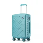 Miss Lulu London KSS2495 - Supercase 20 Zoll Schlank Geometrisches minta Harte Schale ABS+PC Kabine kézipoggyász bőrönd  TSA-zár - kék