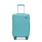 Miss Lulu London KSS2495 - Supercase 20 Zoll Schlank Geometrisches minta Harte Schale ABS+PC Kabine kézipoggyász bőrönd  TSA-zár - kék