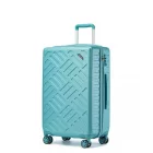 Miss Lulu London KSS2495 - Supercase 24 Zoll Schlank Geometrisches minta Harte Schale ABS+PC Check-In-bőrönd  TSA-zár  müheloses Reisen - kék