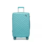 Miss Lulu London KSS2495 - Supercase 24 Zoll Schlank Geometrisches minta Harte Schale ABS+PC Check-In-bőrönd  TSA-zár  müheloses Reisen - kék