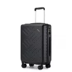 Miss Lulu London KSS2495 - Supercase 20 Zoll Schlank Geometrisches minta Harte Schale ABS+PC Kabine kézipoggyász bőrönd  TSA-zár - fekete