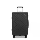 Miss Lulu London KSS2495 - Supercase 24 Zoll Schlank Geometrisches minta Harte Schale ABS+PC Check-In-bőrönd  TSA-zár  müheloses Reisen - fekete