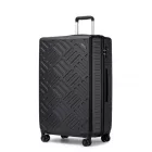 Miss Lulu London KSS2495 - Supercase 28 Zoll bőrönd  elegantem geometrischen minta  ABS+PC és TSA-zár  müheloses Reisen - fekete