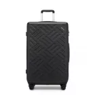 Miss Lulu London KSS2495 - Supercase 28 Zoll bőrönd  elegantem geometrischen minta  ABS+PC és TSA-zár  müheloses Reisen - fekete