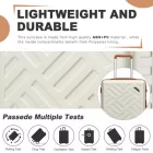 Miss Lulu London KSS2495 - Supercase 24 Zoll Schlank Geometrisches minta Harte Schale ABS+PC Check-In-bőrönd  TSA-zár  müheloses Reisen - Creme és barna