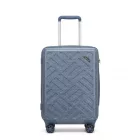 Miss Lulu London KSS2495 - Supercase 20 Zoll Schlank Geometrisches minta Harte Schale ABS+PC Kabine kézipoggyász bőrönd  TSA-zár - kék