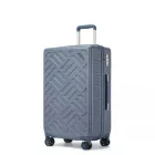 Miss Lulu London KSS2495 - Supercase 24 Zoll Schlank Geometrisches minta Harte Schale ABS+PC Check-In-bőrönd  TSA-zár  müheloses Reisen - kék