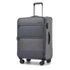 Miss Lulu London KSB2597 - British utazó Eleganter, robuster 24-Zoll-Weichschalenkoffer  leisen TPE-Rollen, TSA-Sicherheit és erweiterbarem Volumen - szürke