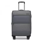 Miss Lulu London KSB2597 - British utazó Eleganter, robuster 24-Zoll-Weichschalenkoffer  leisen TPE-Rollen, TSA-Sicherheit és erweiterbarem Volumen - szürke