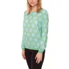 Aniston női s blúz Ing all-over  dots nyomtatott, figura-hugging 37847721 zöld/kék Méret: 36