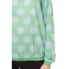 Aniston női s blúz Ing all-over  dots nyomtatott, figura-hugging 37847721 zöld/kék Méret: 36