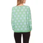 Aniston női s blúz Ing all-over  dots nyomtatott, figura-hugging 37847721 zöld/kék Méret: 36