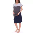 nine 9 months női kismama ruha aszimmetrikus terhes ruha 32879759 szürke/kék Méret:36
