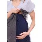 nine 9 months női kismama ruha aszimmetrikus terhes ruha 32879759 szürke/kék Méret:40