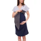 nine 9 months női pelenkázó ruha asymmetrical pregnancy ruha 32879759 szürke/kék Méret: 42