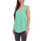 Aniston alkalmi női s blúz Top  summer blúz  V-nyak 57166816 zöld Méret: 38