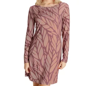   BOYSEN'S női s mini ruha  all-over print, hosszú-sleeved ruha, jersey ruha 92753753 piros/barna Méret: 40