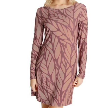 BOYSEN'S női s mini ruha  all-over print, hosszú-sleeved ruha, jersey ruha 92753753 piros/barna Méret: 40