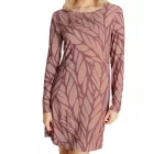 BOYSEN'S női mini ruha all-over mintával, hosszú ujjú ruha, jersey ruha 92753753 piros/barna Méret:42