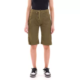   PLEASE női s szövet Sort Rövidnadrág Sort Rövidnadrág  tie szíj bermuda rövidnadrág 45331929 Khaki Méret: XS
