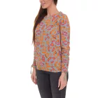 BOYSEN S női s print Ing  all-over print hosszú-sleeved blúz 39077013 szürke/narancssárga Méret: 38