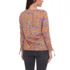 BOYSEN S női s print Ing  all-over print hosszú-sleeved blúz 39077013 szürke/narancssárga Méret: 38