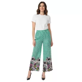   Aniston CASUAL női bebújós nadrág, kényelmes nyári nadrág all-over virágmintával 76938501 zöld Méret:40