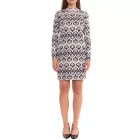 Aniston CASUAL női midi ruha all-over mintával hosszú ujjú ruha kivágott háttal 86478136 Zöld/Lila Méret:38