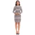 Aniston CASUAL női midi ruha all-over mintával hosszú ujjú ruha kivágott háttal 86478136 Zöld/Lila Méret:40
