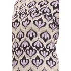 Aniston CASUAL női midi ruha all-over mintával hosszú ujjú ruha kivágott háttal 86478136 Zöld/Lila Méret:40