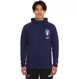   PUMA FIGC Coach férfi s Sweat dzseki kabát Kabát Training dzseki kabát Kabát Italy Fanwear 767108 13 sötét kék Méret: S