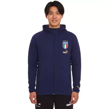 PUMA FIGC Coach férfi s Sweat dzseki kabát Kabát Training dzseki kabát Kabát Italy Fanwear 767108 13 sötét kék Méret: S