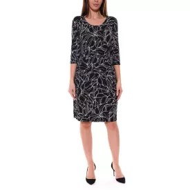   Aniston SELECTED női s mini ruha  abstract all-over print hosszú-sleeved ruha fekete/fehér Méret: 36