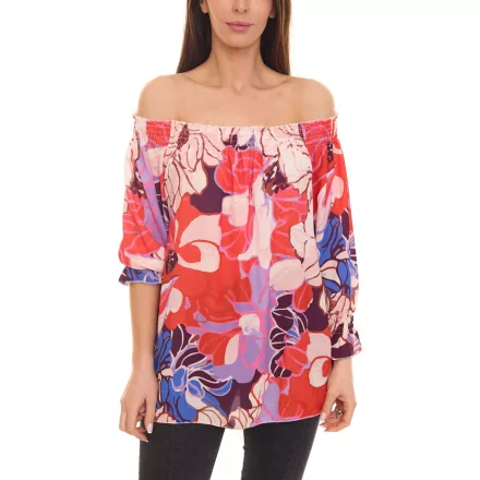 Aniston alkalmi női s summer blúz  all-over print, off-the-válltáska summer Ing 15622313 rózsaszín/piros Méret: 36