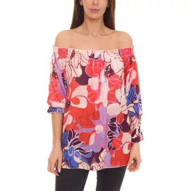   Aniston alkalmi női s summer blúz  all-over print, off-the-válltáska summer Ing 15622313 rózsaszín/piros Méret: 38