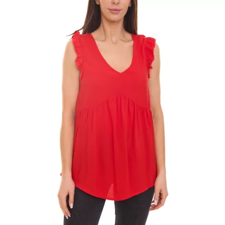 Aniston alkalmi női s blúz Top  ruffle részletek summer Ing 60330626 piros Méret: 36