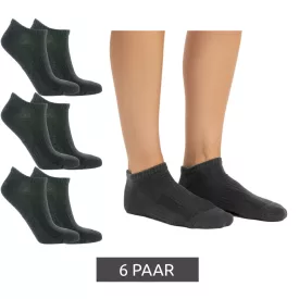   6 pár TASTIQ női & gyerek edzőcipő Zokni, simple pamut Zokni in a ajándék doboz, sport Zokni, szürke Méret: 35_38