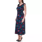 2 db AJC női nyári ruha maxi ruha virágos teljes mintával és egyszerű mini ruha 25760756 fekete/kék Méret:32