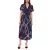 DELMAO női maxi ruha stílusos nyári ruha all-over mintával 65542222 Navy Méret:34
