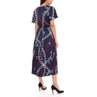 DELMAO női maxi ruha stílusos nyári ruha all-over mintával 65542222 Navy Méret:34