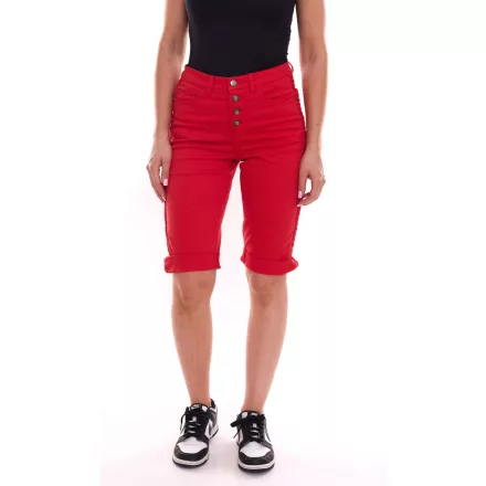DELMAO női summer Nadrág, farmer Sort Rövidnadrág, pamut Nadrág 97270327 piros Méret: 34
