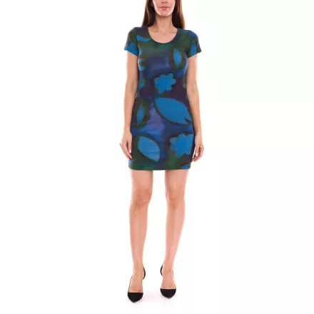Aniston alkalmi női pamut ruha mini ruha  all-over print nadrág-sleeved ruha 51206021 kék Méret: 34