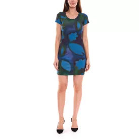   Aniston alkalmi női pamut ruha mini ruha  all-over print nadrág-sleeved ruha 51206021 kék Méret: 36