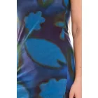 Aniston CASUAL női pamut ruha miniruha teljes mintával rövid ujjú ruha 51206021 kék Méret:36